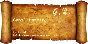 Ganzl Martin névjegykártya